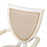 Sirene Creamy Pearl Shield Dining Arm Chair from Michael Amini - Luna Furniture