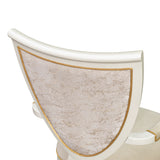 Sirene Creamy Pearl Shield Dining Arm Chair from Michael Amini - Luna Furniture