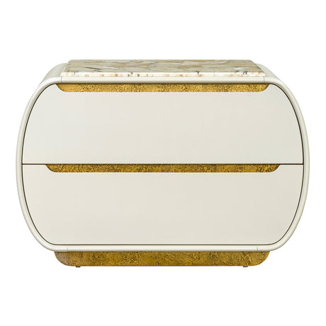 Sirene Creamy Pearl Nightstand from Michael Amini - Luna Furniture