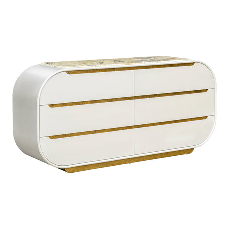 Sirene Creamy Pearl Dresser from Michael Amini - Luna Furniture