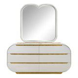 Sirene Creamy Pearl Dresser & Mirror from Michael Amini - Luna Furniture