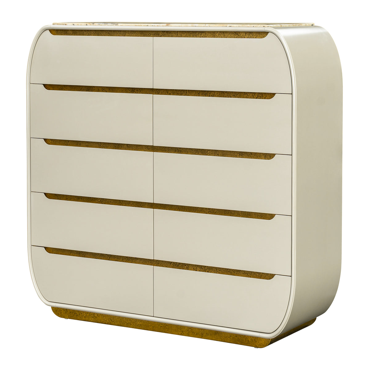 Sirene Creamy Pearl 10-drawer Chest from Michael Amini - Luna Furniture