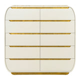 Sirene Creamy Pearl 10-drawer Chest from Michael Amini - Luna Furniture