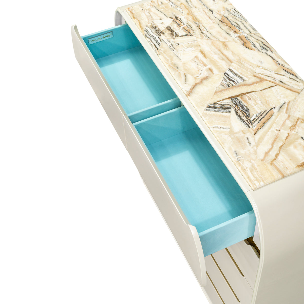 Sirene Creamy Pearl 10-drawer Chest from Michael Amini - Luna Furniture