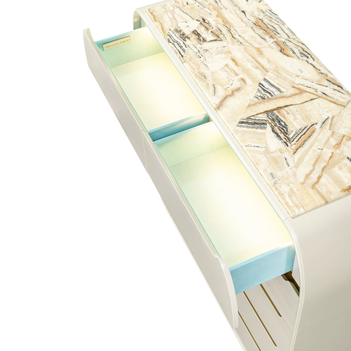 Sirene Creamy Pearl 10-drawer Chest from Michael Amini - Luna Furniture