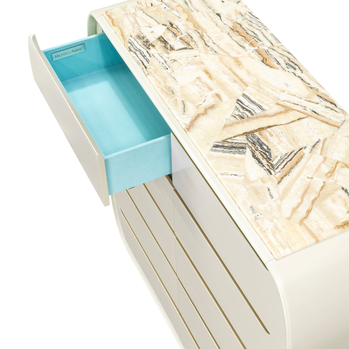 Sirene Creamy Pearl 10-drawer Chest from Michael Amini - Luna Furniture