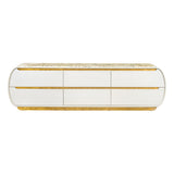 Sirene Creamy Pearl Media Cabinet from Michael Amini - Luna Furniture