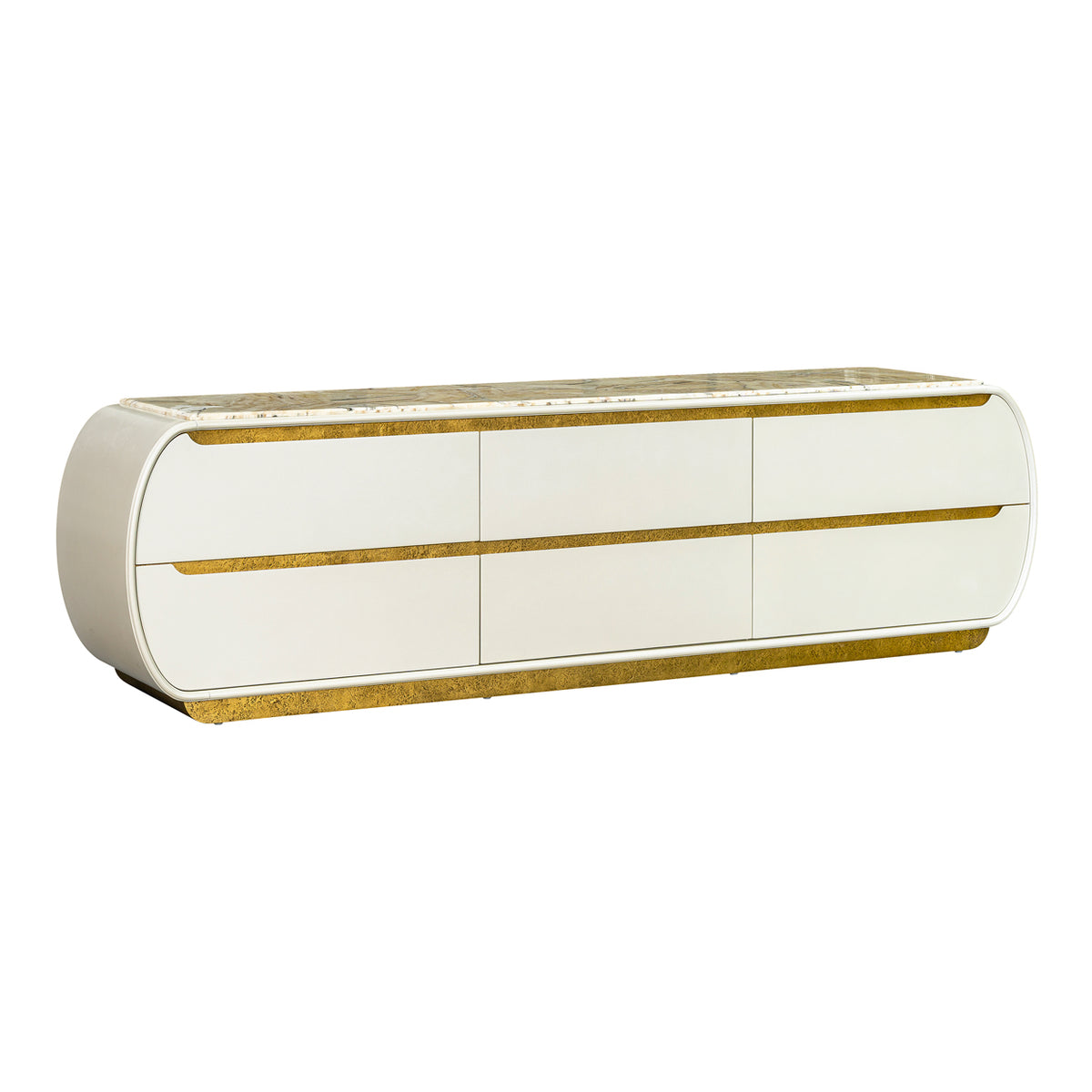 Sirene Creamy Pearl Media Cabinet from Michael Amini - Luna Furniture