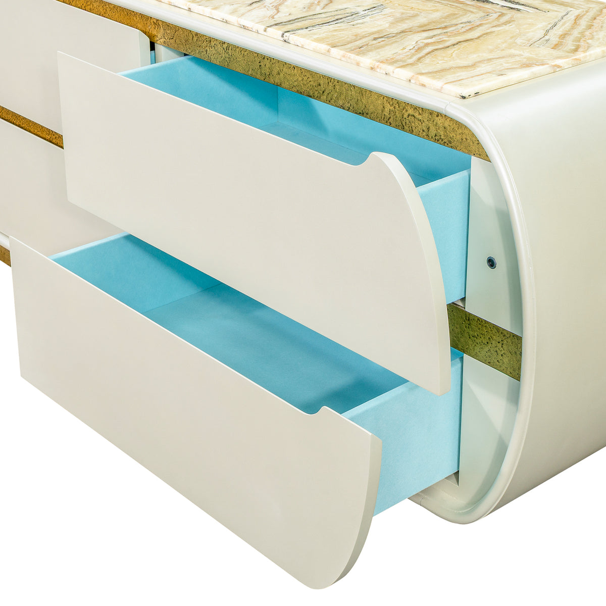 Sirene Creamy Pearl Media Cabinet from Michael Amini - Luna Furniture
