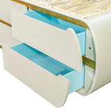 Sirene Creamy Pearl Media Cabinet from Michael Amini - Luna Furniture