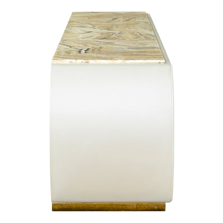 Sirene Creamy Pearl Media Cabinet from Michael Amini - Luna Furniture