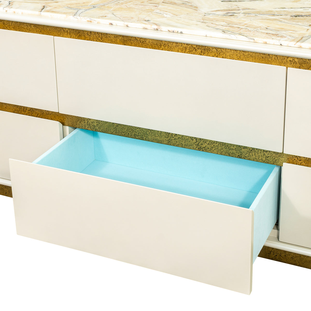Sirene Creamy Pearl Media Cabinet from Michael Amini - Luna Furniture