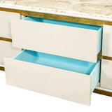 Sirene Creamy Pearl Media Cabinet from Michael Amini - Luna Furniture