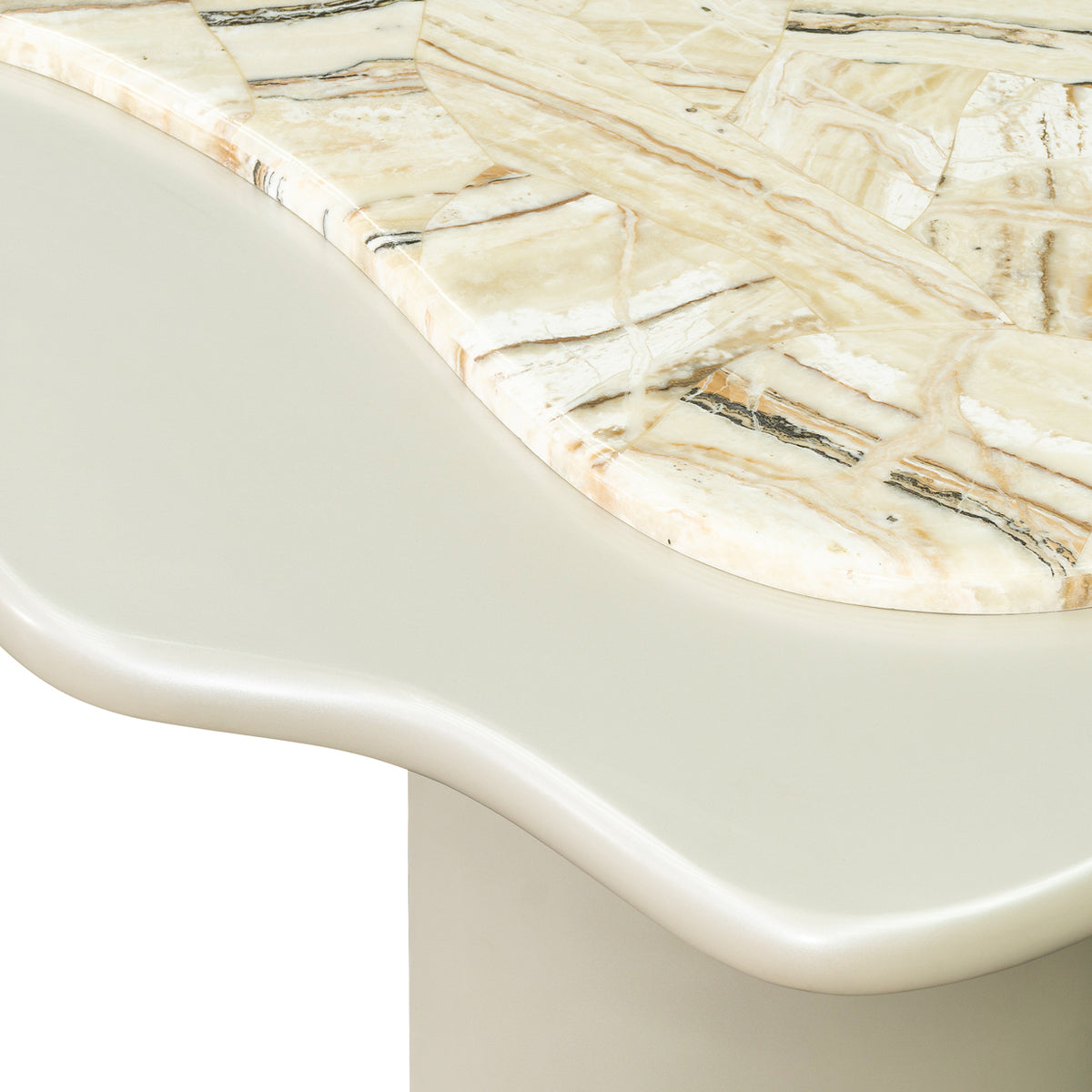 Sirene Creamy Pearl Cocktail Table from Michael Amini - Luna Furniture