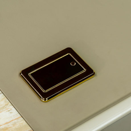 Sirene Creamy Pearl Desk from Michael Amini - Luna Furniture