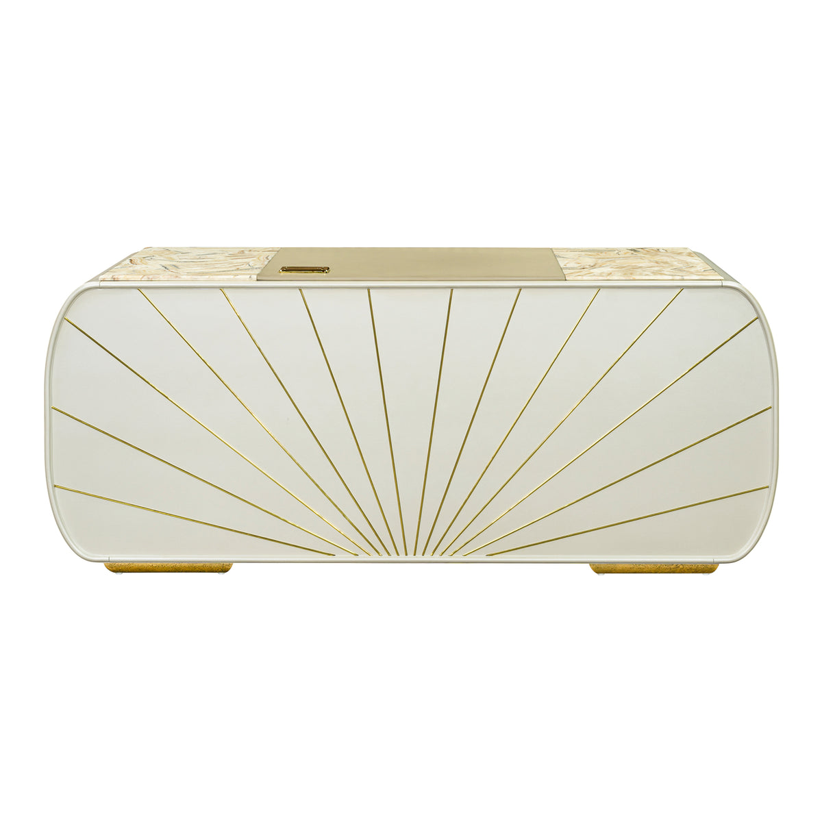 Sirene Creamy Pearl Desk from Michael Amini - Luna Furniture