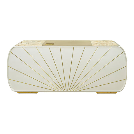 Sirene Creamy Pearl Desk from Michael Amini - Luna Furniture