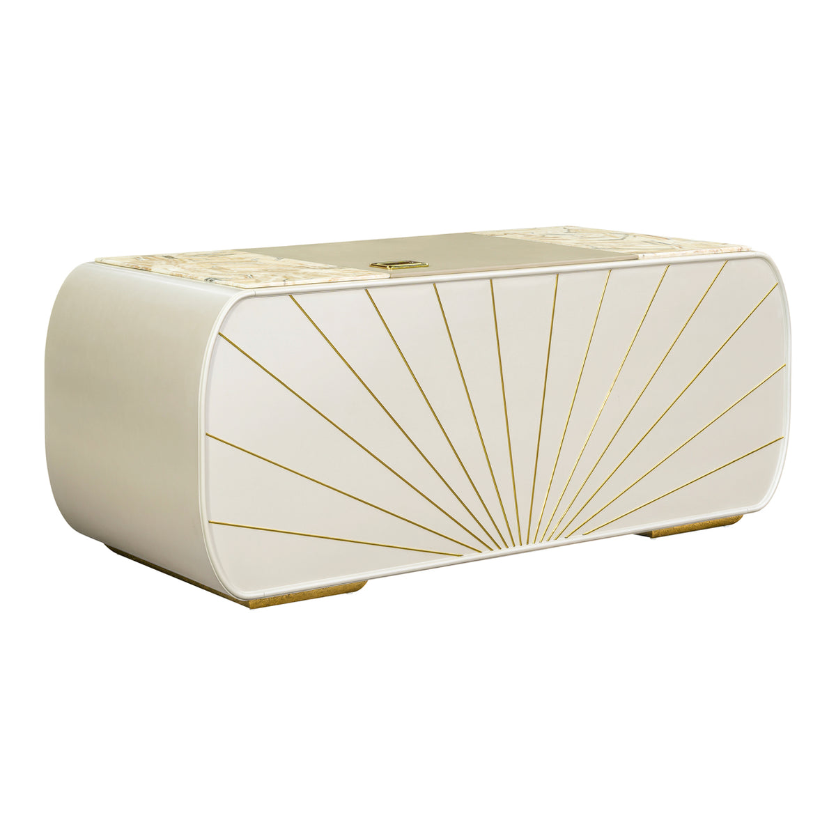 Sirene Creamy Pearl Desk from Michael Amini - Luna Furniture
