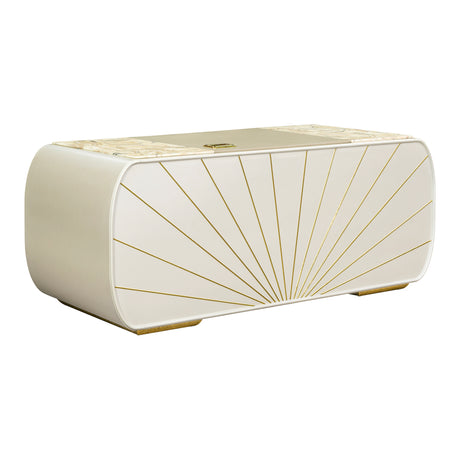 Sirene Creamy Pearl Desk from Michael Amini - Luna Furniture