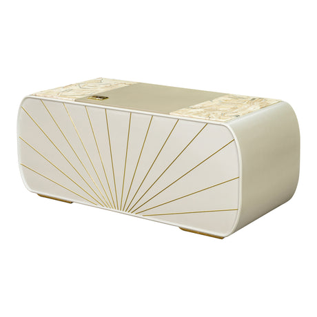 Sirene Creamy Pearl Desk from Michael Amini - Luna Furniture