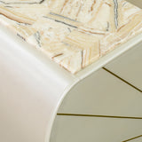 Sirene Creamy Pearl Desk from Michael Amini - Luna Furniture
