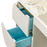 Sirene Creamy Pearl Desk from Michael Amini - Luna Furniture