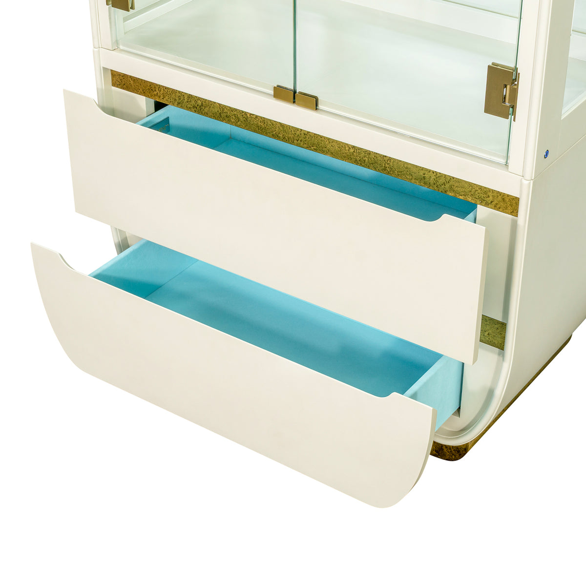 Sirene Creamy Pearl Display Cabinet from Michael Amini - Luna Furniture