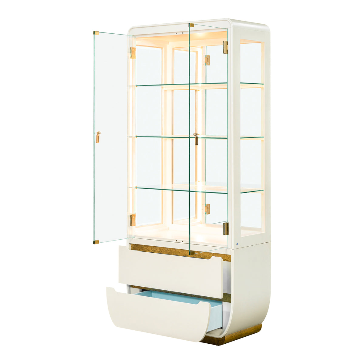Sirene Creamy Pearl Display Cabinet from Michael Amini - Luna Furniture