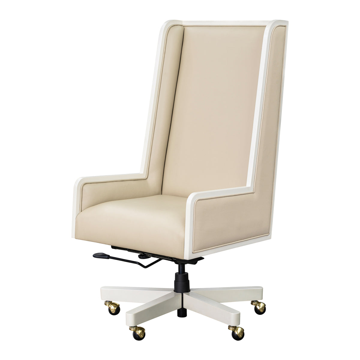 Sirene Creamy Pearl Swivel Desk Chair from Michael Amini - Luna Furniture