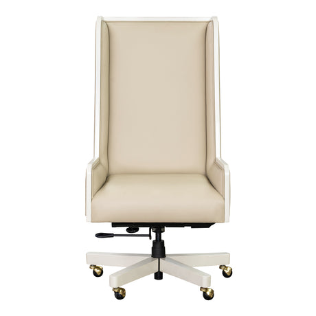 Sirene Creamy Pearl Swivel Desk Chair from Michael Amini - Luna Furniture
