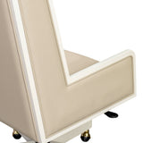 Sirene Creamy Pearl Swivel Desk Chair from Michael Amini - Luna Furniture