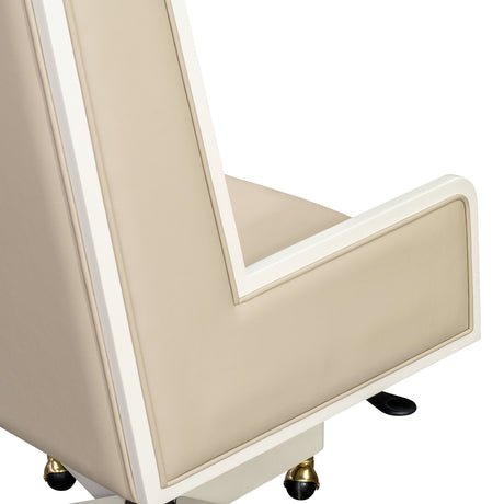 Sirene Creamy Pearl Swivel Desk Chair from Michael Amini - Luna Furniture
