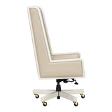Sirene Creamy Pearl Swivel Desk Chair from Michael Amini - Luna Furniture
