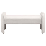 Peoria Ivory Velvet Upholstered Accent Bench from Coaster - Luna Furniture
