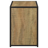 Martino Mango/Black Shoe Storage Entryway Bench with Cabinet from Coaster - Luna Furniture