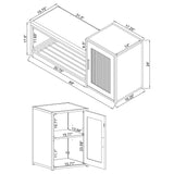 Martino Mango/Black Shoe Storage Entryway Bench with Cabinet from Coaster - Luna Furniture