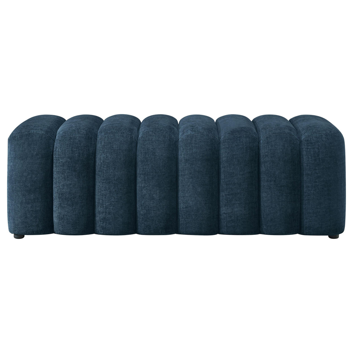 Summer Navy Upholstered Channel Accent Bench from Coaster - Luna Furniture