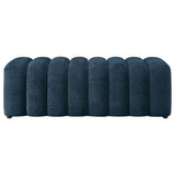 Summer Navy Upholstered Channel Accent Bench from Coaster - Luna Furniture