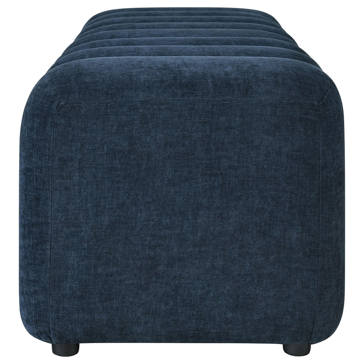 Summer Navy Upholstered Channel Accent Bench from Coaster - Luna Furniture
