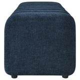Summer Navy Upholstered Channel Accent Bench from Coaster - Luna Furniture