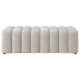 Summer Chenille Upholstered Channel Accent Bench Beige from Coaster - Luna Furniture