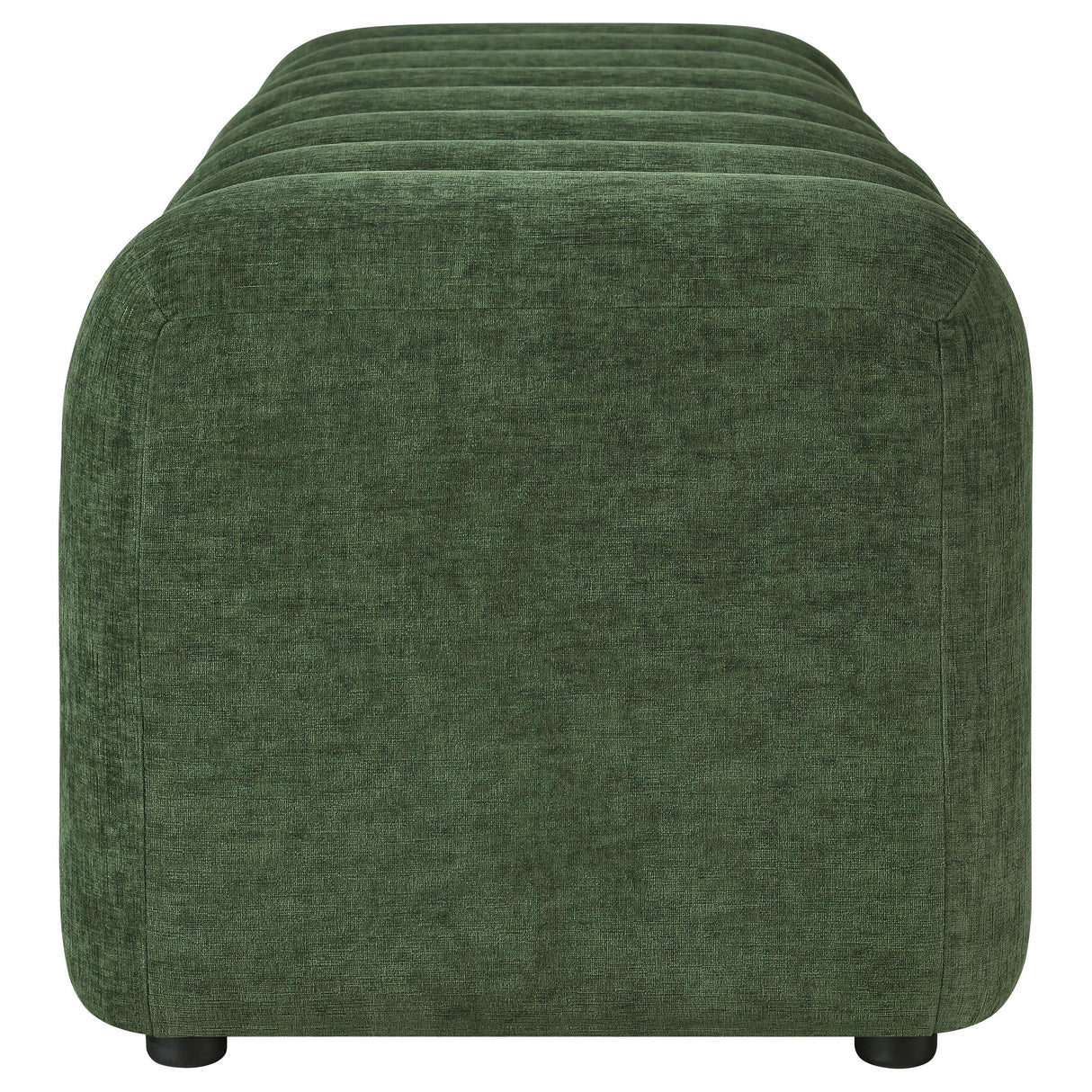 Summer Green Chenille Upholstered Channel Accent Bench from Coaster - Luna Furniture