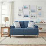 Stride Blue Chenille Loveseat