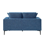 Stride Blue Chenille Loveseat