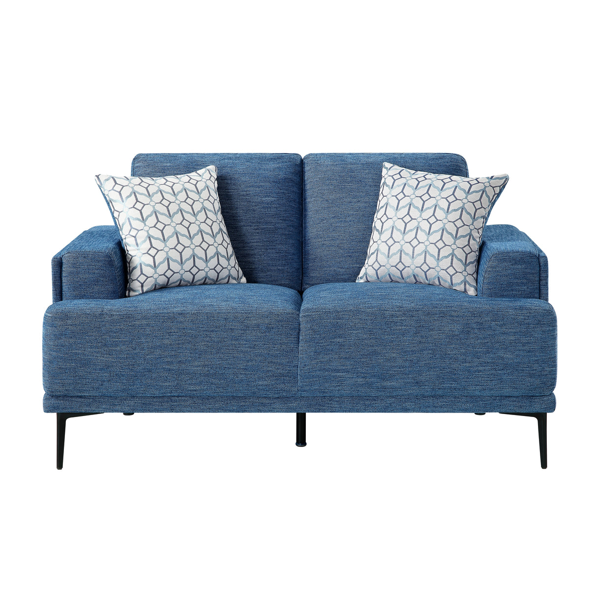 Stride Blue Chenille Loveseat