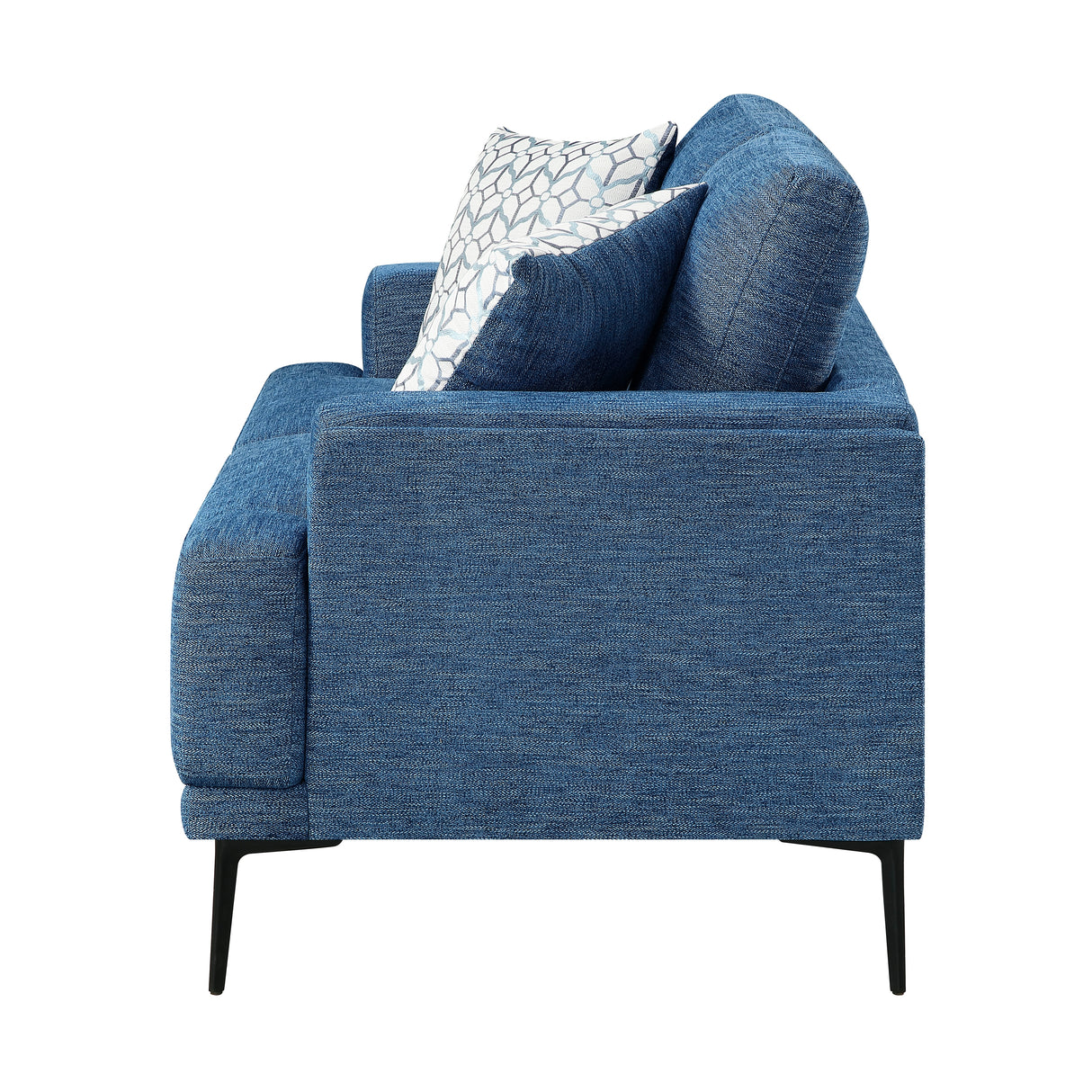 Stride Blue Chenille Loveseat