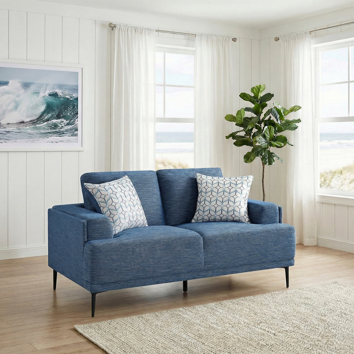 9124BUE-2 Love Seat from Homelegance - Luna Furniture