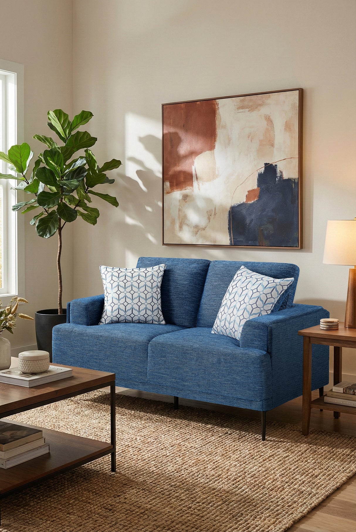 9124BUE-2 Love Seat from Homelegance - Luna Furniture