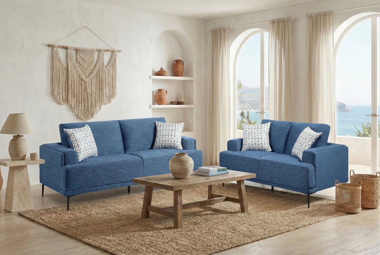 9124BUE-2 Love Seat from Homelegance - Luna Furniture