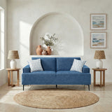 Stride Blue Chenille Sofa
